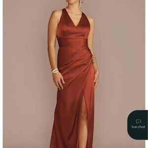 Elegant Rust Evening Gown